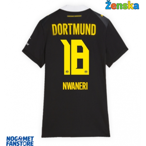 Borussia Dortmund Ethan Nwaneri #18 Gostujuci Dres za Ženska 2026-27 Kratak Rukav